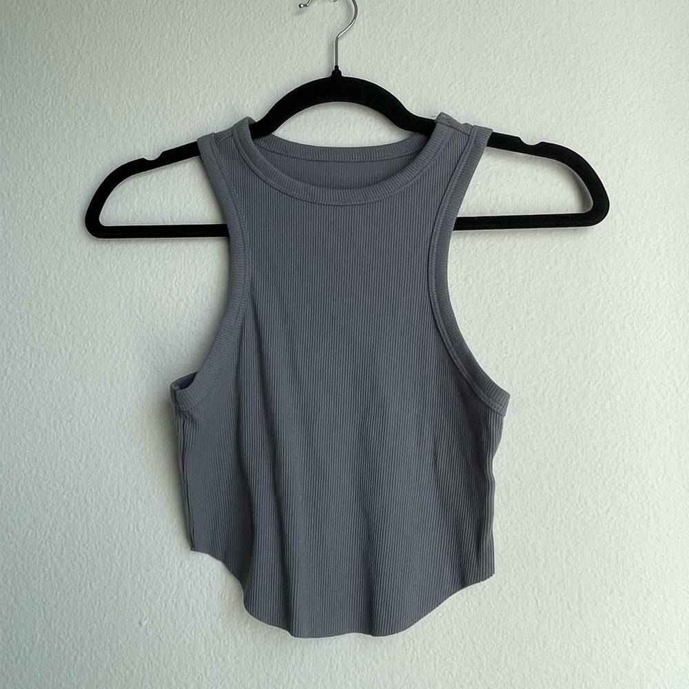 Wild Fable Charcoal Ribbed Tank Top